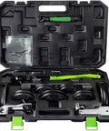 Hydraulic Tubing Bender Kit For Copper Pipes One Quarter To Seven Eighths Inch With Seven Dies in a carry case