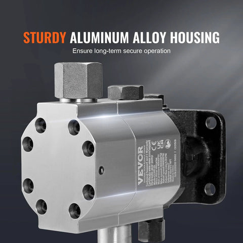 Close-up of Hydraulic Wood Log Splitter Pump, 16GPM, 2 Stage 4000PSI, 1'' Inlet 1/2'' NPT Outlet 3600 RPM Aluminum Gear Housing