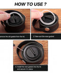Installation process for Leak Proof Six Pack Gasket Set For Wide Mouth Hydro Flask Lids Rubber O Ring Seal Replacement