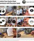 Transaxle Seal Service Kit For ZT-2800 ZT-3100 ZT-3200 ZT-3400 Rebuilds With Charge Pump Gerotor Seals, 30 Piece Set installation