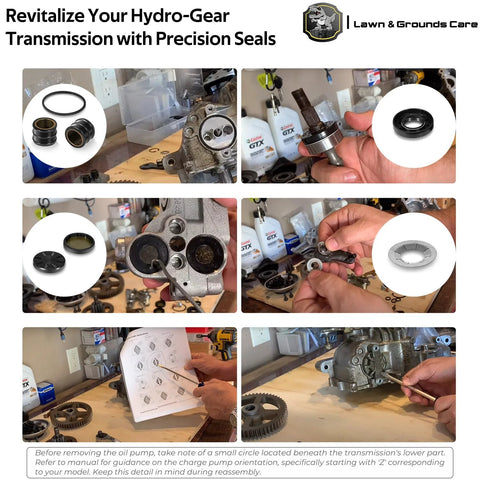 Transaxle Seal Service Kit For ZT-2800 ZT-3100 ZT-3200 ZT-3400 Rebuilds With Charge Pump Gerotor Seals, 30 Piece Set installation