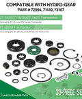 Transaxle Seal Service Kit For ZT-2800 ZT-3100 ZT-3200 ZT-3400 Rebuilds with Charge Pump Gerotor Seals, 30 Piece Set