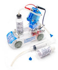 Hydrogen Fuel Cell Car Science Kit for Hands-On STEM Learning with a mini electric trolley and hydrogen production components visible.
