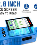 Hydrogen Gas Detector With 0 To 1000 Ppm Range Real Time H2 Monitor showing 2.8 inch LCD screen with temperature and humidity display.