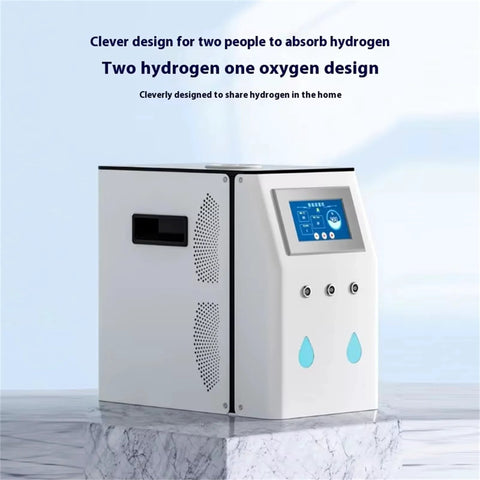 Front view of Hydrogen Inhalation Machine With 99 Point 99 Percent Purity H2 Electrolysis Tech showing digital display and vents