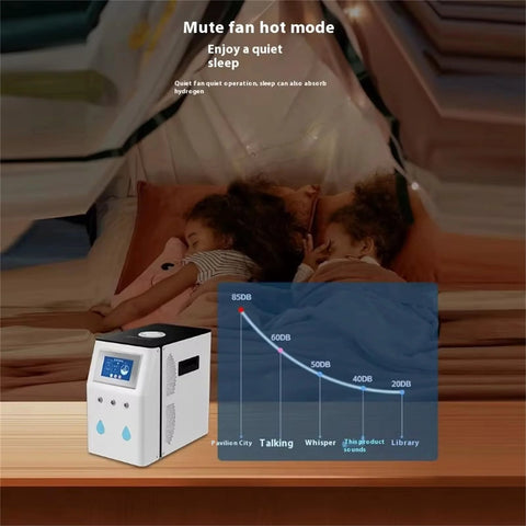 Hydrogen Inhalation Machine With 99 Point 99 Percent Purity H2 Electrolysis Tech Pro Grade Adjustable Flow in quiet operation