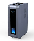 Hydrogen Inhalation System With PEM Water Electrolysis Ionizer Your Go To Hub For 3000 ml Per Minute Total Output Including 2000 ml Per Minute H2 And 1000 ml Per Minute O Three Adjustable Flow Modes 99.992% Pure H2 No Chlorine Or Ozone Single Suction - sleek design, front view.