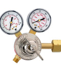 Hydrogen and Methane Cylinder Regulator for Welding, single stage, medium duty, CGA 350 inlet, 100 psi, gauges included, front view