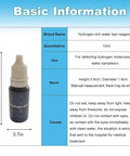 Precise Dissolved Hydrogen Test Reagent With Blue Indicator, 10ml H2Blue bottle, product information and dimensions.
