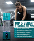 portable hydrogen water bottle generator with benefits list