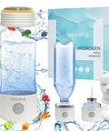 Hydrogen Water Bottle With 3 In 1 System 2300 PPB SPE PEM Technology Glass Portable Hydrogen Water Generator and packaging