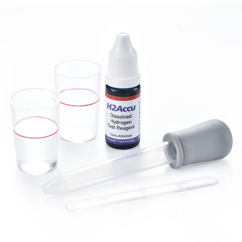 Hydrogen Water Test Kit With Blue Drops Reagent For Precise Dissolved Hydrogen Measurement Up To 10000 ppb, H2Accu with dual beaker
