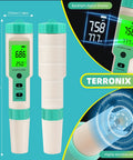 portable hydrogen water tester with pH, ORP, H2, temperature display