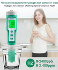 Hydrogen Water Tester 10 In 1 Digital Water Meter for drinking with ATC measures pH, hydrogen, fertility, resistivity, TDS