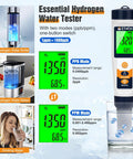 Hydrogen Water Tester All In One Meter For PH H2 ORP TDS EC Temp And Drinking Water Pool Use Dissolved Hydrogen Tester display