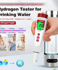 Hydrogen Water Tester with ORP Meter and Digital pH Tester for Drinking Water by GIDIGI