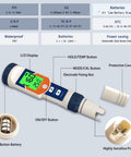 hydrogen water tester kit with LCD display and buttons