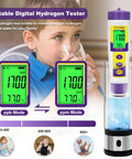 Child using Hydrogen Water Tester With ORP TDS And PH EC Meter Temperature Sensor Handy Six In One Water Quality Monitor by Yinmik