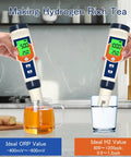 hydrogen water tester kit measuring hydrogen in tea and water