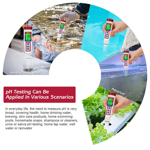 All In One Hydrogen Water Tester Must Have With Digital ORP Meter And 6 In 1 PH TDS EC H2 Temperature Monitor in various settings