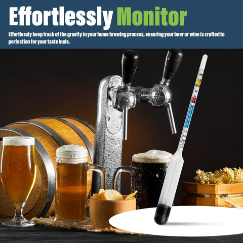 Hydrometer For Wine Making With 100 Mm Alcohol Test Jar Specific Gravity Hydrometer For Wine And Beer Brewing Testing Kit