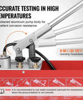 Hydrostatic Test Pump, Max 25 bar/362 PSI, Dual Valve Hydraulic Manual Water Pressure Tester Kit with corrosion resistance
