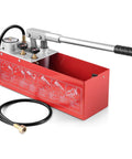 Hydrostatic Test Pump, Max 25 bar/362 PSI, Dual Valve Hydraulic Manual Water Pressure Tester Kit with Gauge 2.8 Gal Water Tank