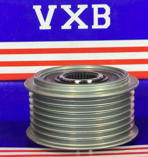 F-576631 Alternator Freewheel Clutch for Hyundai vehicles, side view of metal pulley with VXB branding in background