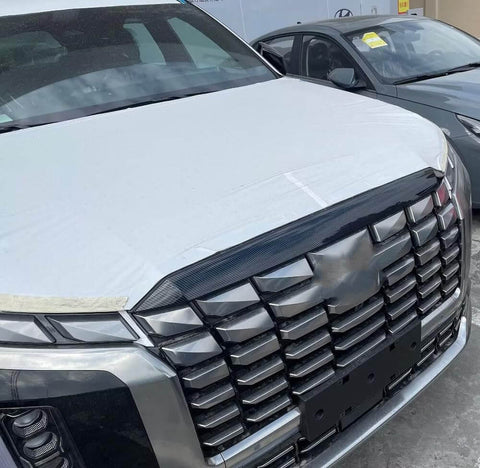 Front Grille Cover Trim For Hyundai Palisade 2023 2024 2025 With Self Adhesive Backing ABS Plastic Plus Triple Plating Hood Molding And Front Bumper Garnish Gives Your Ride A Dope Luxe Look Easy Install No Drilling