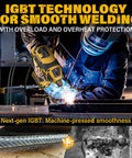 Welder using Portable 110V Arc Welder With IGBT Inverter Handheld Electric Welding Gun Five Variable Current Settings ZEGJAW