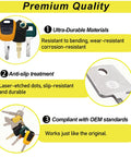 Master 42 Key Heavy Equipment Ignition Key Set for Construction Machines with material details and anti-slip treatment