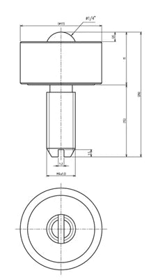 IGUCHI made in Japan IS-06SN Stainless Steel Machined Stud Mount Ball Transfer - VXB Ball Bearings