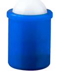3mm x 4mm Press Fit Plastic Spring Ball Plunger - POM Ball in blue with a spring-loaded ball tip.