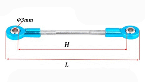 M3 64mm (2.519") Long Miniature Rod End Linkage - Buy Bearings online - Fast US Shipping