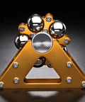 Double Pendulum Fidget Spinner - Gold Finish - Stress Relief Toy with stainless steel and ceramic bearings.