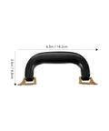 Imitation Leather Suitcase Handle Replacement Carry Handle For Luggage Bags And Boxes with bronze accents, 6.3in by 2.6in