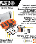 Impact Driver Bit Set With Magnetic Nut Drivers, ProFlex S2 Steel Phillips, Slotted, Square And TORX Bits In Beefy Case