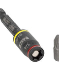 Three In One Flip Socket For Impact Drivers With One Quarter Inch Quick Connect And Five Sixteenth Inch Hex Drivers Deep And Shallow Positions SAE Socket And Bit Holder Rare Earth Magnet Three Inch Length Impact Rated shown on grey background