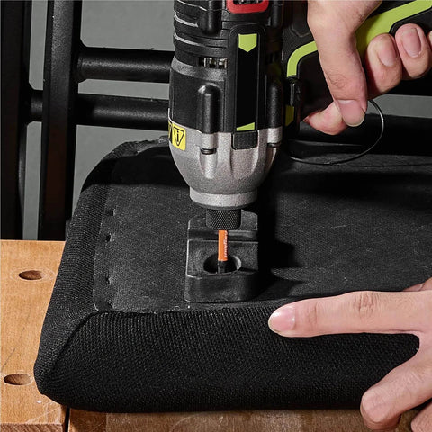 Using 20 Piece Impact Hex Bit Set With Magnetic Tips Quarter Inch Shank S2 Steel CNC Machined Bits In Storage Box on fabric