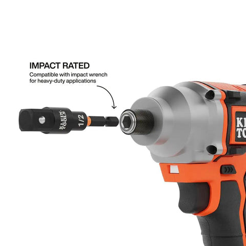 Go To Three Piece Swivel Socket Adapter Set For Impact Drivers To Quarter Inch, Three Eighths Inch And Half Inch Square Drives