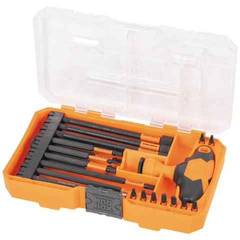 ProFlex Impact-Rated Interchangeable Ratcheting T-Handle Set With Torsion Zone Magnetic Bit Holder SAE and Metric Torx Bits case