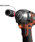 Impact wrench showing Grab And Go Impact Socket Set In SAE With Sleeve And Carabiner 10 Piece Drive Socket Kit in use