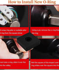 Installation guide for 3/8 Inch Impact Retaining Ring Clip With O-Ring For Cordless Impact Wrench Kit, showcasing tool use.