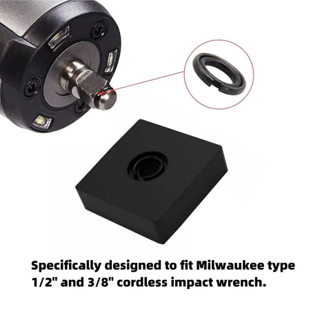 Impact Wrench Retaining Ring Kit with Friction Rings and O Rings for 1/2 Inch and 3/8 Inch Wrenches shown with anvil tool