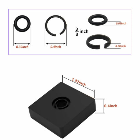 Impact Wrench Retaining Ring Kit With Friction Rings And O Rings For 1/2 Inch And 3/8 Inch Wrenches Includes Six Sets Of 1/2 Inch Retainer Rings And Six Sets Of 3/8 Inch Retainer Rings Plus Anvil Install Tool Pro Grade dimensions