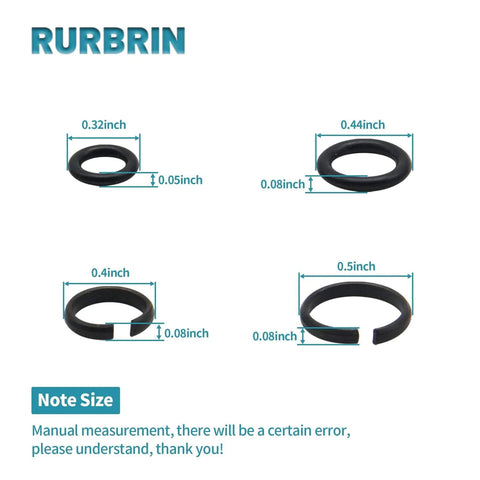 Must Have Impact Wrench Retaining Rings Kit For One Half Inch And Three Eighth Inch Square Drives With O Ring, close-up detail