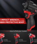 Protect your M12 FUEL Stubby Wrench with a rugged rubber boot cover for impact wrench, sealing out water, oil, dust, impacts.