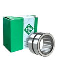 Machined INA NAO25-40-17 needle roller bearing with box, delivers high load capacity in tight radial space; precision tolerance