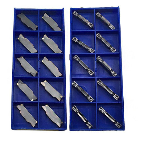 Indexable External Turning Grooving Carbide Inserts For Steel And Stainless Steel With Top Notch ZTED02503 MG YBC251 in blue box