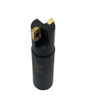 Indexable End Mill Holder With Gold Coated APMT1135PDER Carbide Inserts, 90 Degree Square Shoulder Milling Arbor, Three Quarter Inch Shank